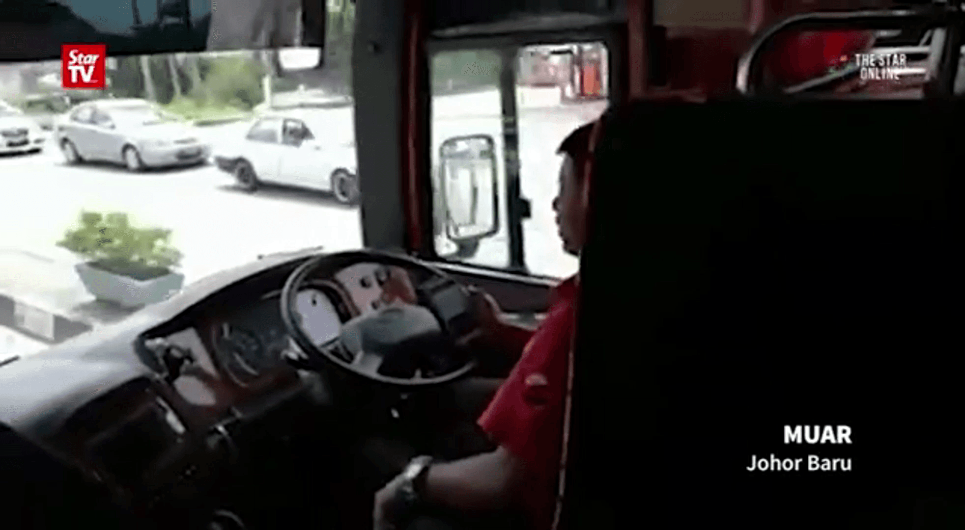 DMS camera monitoring the driver in the cabin
